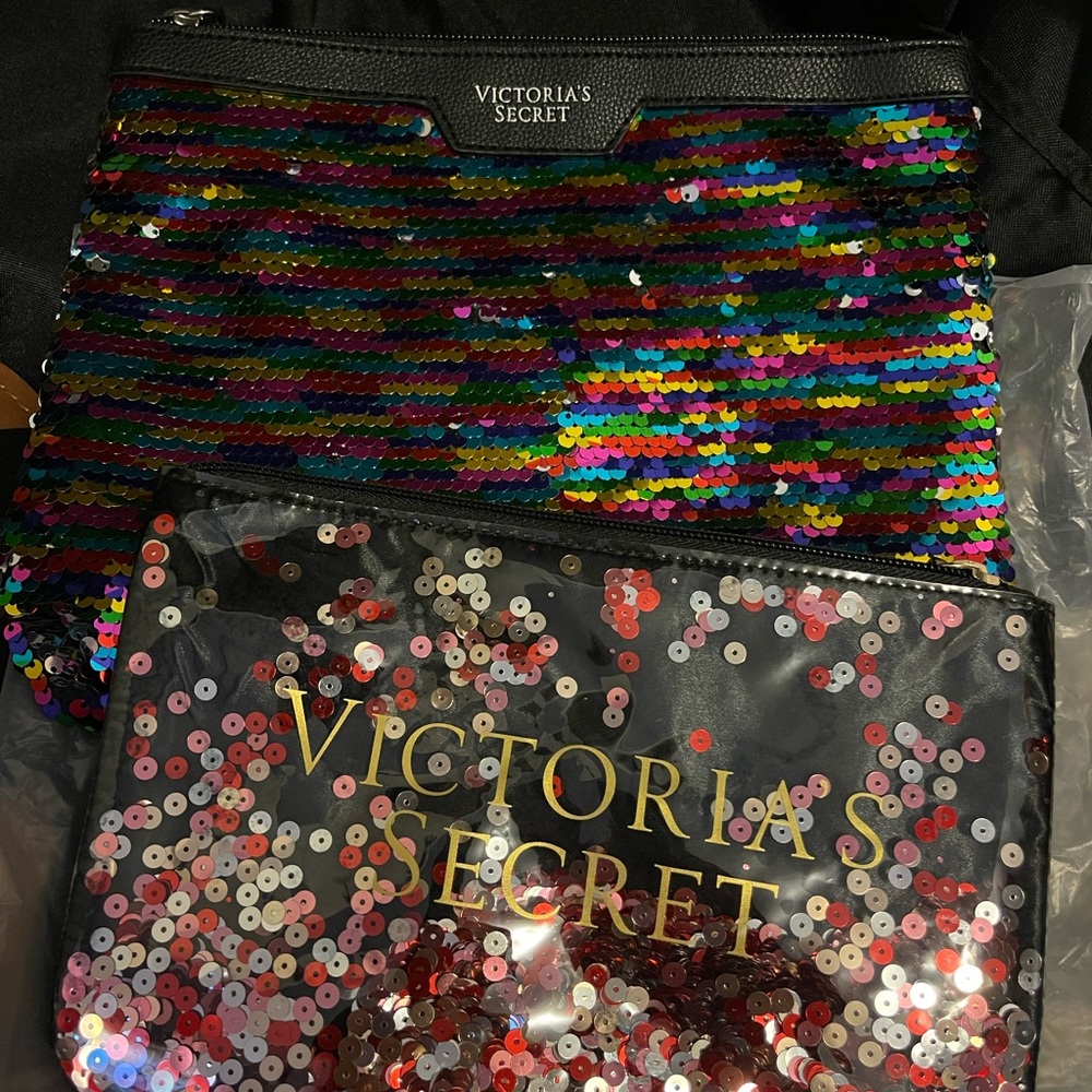 Set of 2 brand new never used. Victoria’s Secret make up bags